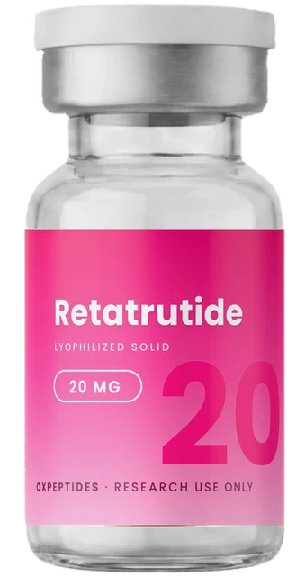 Flacon de retatrutide 20 mg, OXpeptides